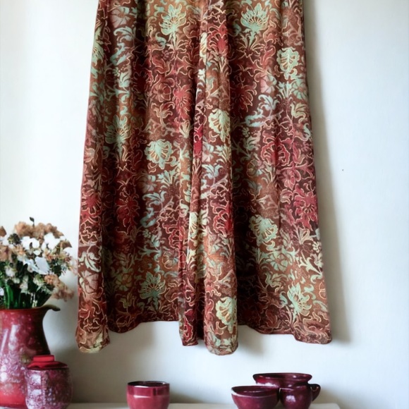 MAGGY Boutique Floral Long Sleeve Ruched Body-Con Dress Size 6 - Picture 6 of 8